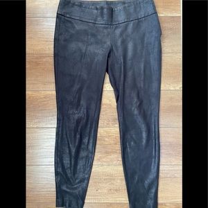 ABS Platinum ankle faux leather leggings